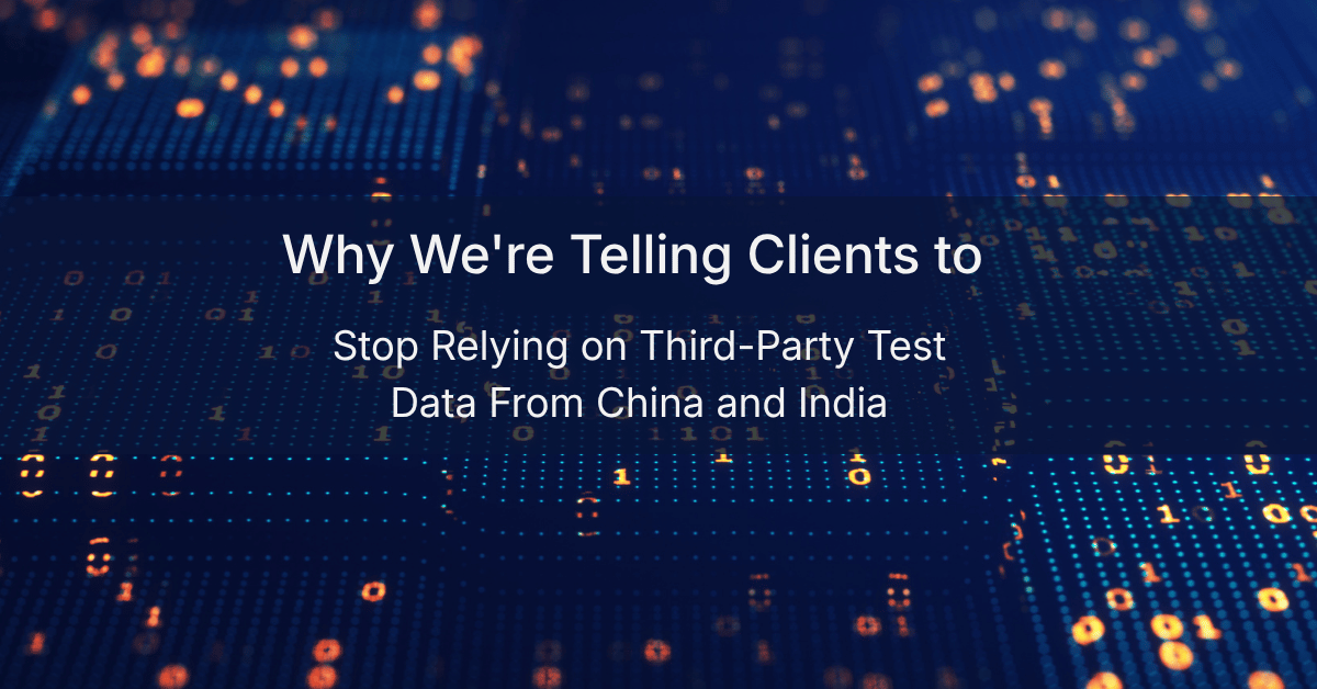 Stop Relying on Third-Party Lab Data from China and India